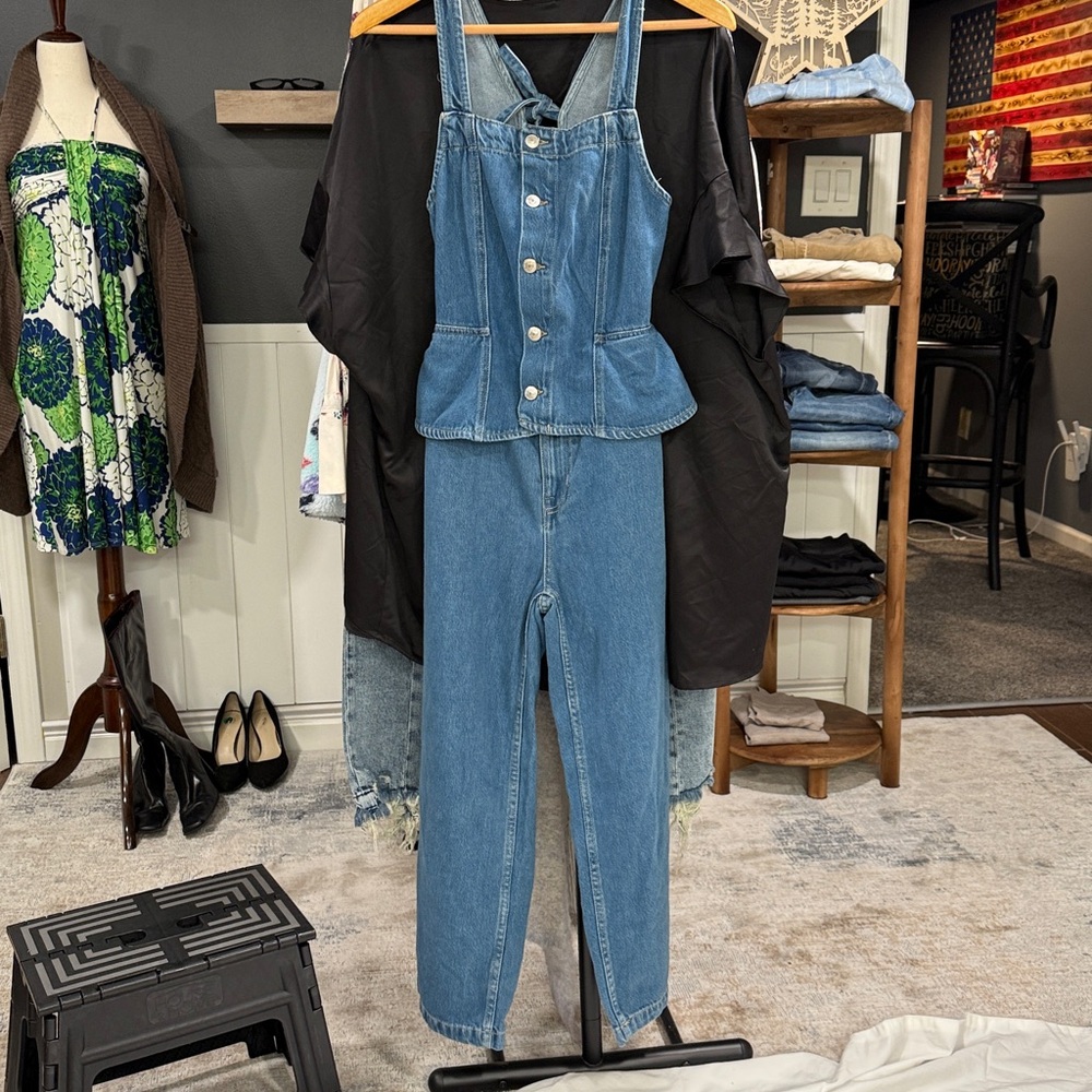 We The Free Blue Denim Overalls - Picture 8 of 8
